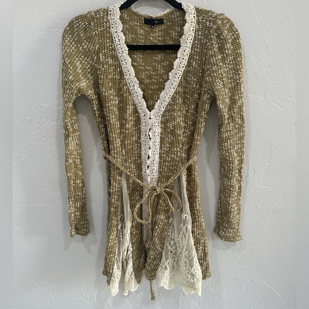 RARE Modcloth Knit & Lace Pieced Cardigan